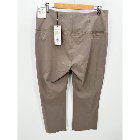 Calia Pants Women XXL NWT Dark Grey Essentials High Rise Cropped Flare - Picture 2 of 9